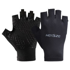 HBYSZB 데일블룸 자전거 등산트래킹 여름 쿨 손가락반장갑, 블랙, 1세트