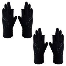 HIGH MOUNT 刷毛經濟手套 雙手穿戴 2件組, 黑色