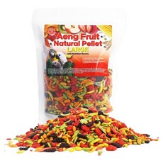 앵무새 앵프룻 대형 과일 펠렛 먹이, 500g, 1개