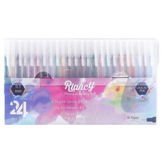 東亞PMS 液體高級墨水中性筆 0.5mm 24色套組, 混合色, 1套