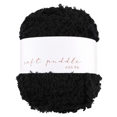 청송뜨개실 소프트푸들 뜨개실, 1개, 32 블랙