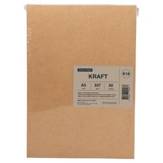 PaperAngel 두꺼운 크라프트 종이 337g A3, 50개