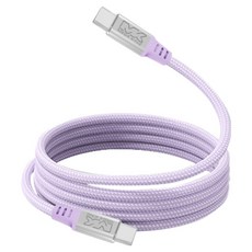 MEGA KING C to C 磁吸充電編織線, 1個, 1.2m, 紫色