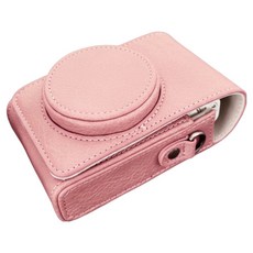 Distif Canon Nikon Sony 相容 Q6V 相機斜揹包 粉紅色, 1個, 單一商品