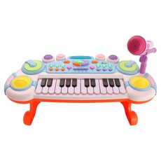 SQ1 兒童電子琴 早教益智玩具 多功能電子琴 音樂玩具 寶寶鋼琴 童趣電子琴, 藍色, 1個