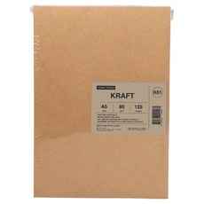 PaperAngel 크라프트 종이 80g A5, 125개