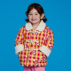 BEBE DE PINO 兒童格紋Larry絎縫牛角扣大衣 BP24CT108