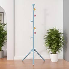 로이 귀엽고 예쁜 스텐드 행거 삼각대 작은버섯 50 x 165 cm, 스카이블루