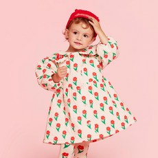 BEBE DE PINO 嬰幼兒滿版花朵絎縫連身裙 BP34OP224