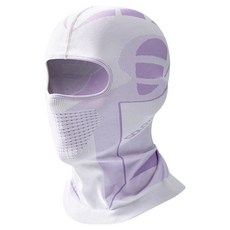 樂居家 戶外滑雪 超服貼全包保暖頭套, 1個, 白紫色