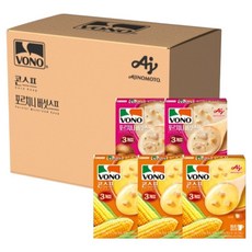 VONO Best Pack 玉米濃湯 57g x 3入 + 松茸蘑菇濃湯 54g x 2入 組合, 1套