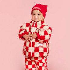 BEBE DE PINO 兒童滿版格紋萊格雙面穿鋪棉外套 BP34JL105