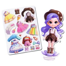 Kes.B Tenten 磁鐵娃娃換裝, 薰衣草, 1個