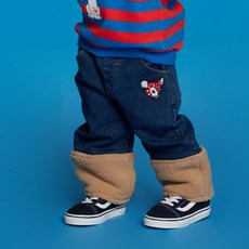 BEBE DE PINO 嬰幼兒Larry刷毛丹寧長褲 BP24DP129