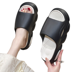 Edelin 雙色粉彩 5CM 厚底拖鞋, 黑色, 245~250