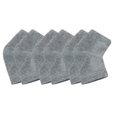 矽膠內置後腳跟保濕去角質保護襪墊 灰色 JH322, 40g, 3個, 2入