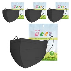 가드데이 새부리형 황사방역 컬러 마스크 소형 KF94, 블랙, 4개, 25개입