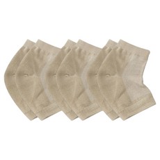 실리콘 내장 뒷꿈치 보습 각질 보호 양말 패드 베이지 JH322, 40g, 3개, 2개입