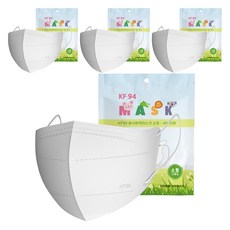 가드데이 새부리형 황사방역 컬러 마스크 소형 KF94, 화이트, 4개, 25개입