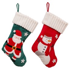 聖誕節裝飾樹壁爐襪子2款 BRP1675, 聖誕老人, 雪人, 1個