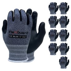 NiTex FLEXGUARD 塗層手套 雙手穿戴組 S, 藍色, 10套