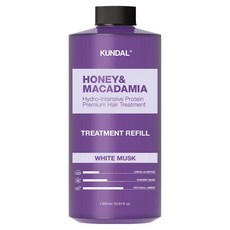 KUNDAL 昆黛爾 蜂蜜澳洲堅果護髮素 白麝香, 1L, 1個