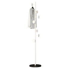 ROI 奢華立式衣架 30 x 170 cm, 白色 + 黑色底座