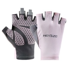 DALEBLOOM 手指 網眼 健行 登山 自行車 駕駛手套, 粉紅色