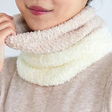 루매스 투톤 넥워머, 베이지 + 아이보리, 2개