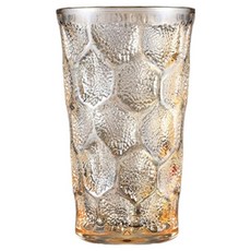 法式瑪爾斯 啵啵裂紋多用途長玻璃杯 304ml, 琥珀色, 1個