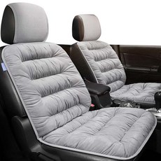 크로니클 차량용 겨울 패딩 시트 커버 쿠션 앞좌석 디럭스 에디션 전체 차량 호환, 그레이, 1개