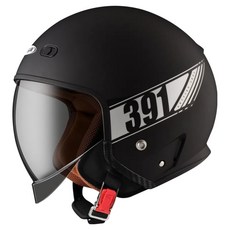 ZEUS HELMET 瑞獅 素色版復古安全帽內崁式遮陽鏡片款 ZS-391 A29, 消光黑