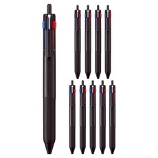 Uni 三菱 JETSTREAM 3色筆 SXE3-507 0.5mm, 10個, 黑色