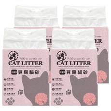 咪咪貓砂 CAT LITTER 豆腐貓砂/輕植系貓砂/除臭貓砂/植物貓砂, 6L, 水蜜桃, 4包