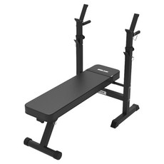멜킨스포츠 가정용 접이식 플랫 평벤치 볼튼 벤치프레스, 블랙