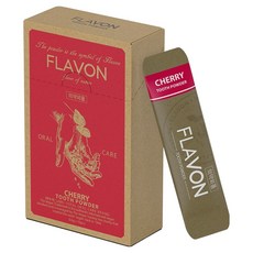 FLAVON 頂級無氟粉末牙膏 一次性櫻桃 10入, 600mg, 1個