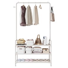Roy 實用三層收納衣架, 白色