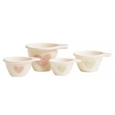 Premier 調理碗 愛心, 1/4 杯 + 1/3 杯 + 1/2 杯 + 1 杯, 4個