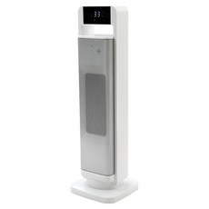 Odeoi PTC塔式遙控自動旋轉家用辦公室營業用省電型電暖器, OPH-200WG, 白色 + 銀色