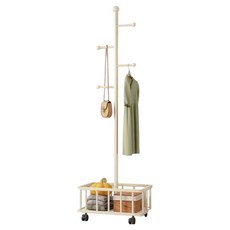 Roy 時尚收納直線型衣架, 奶油白