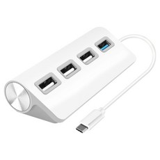 코시 C타입 USB 3.0 USB 2.0 4포트 USB 허브, 화이트, 1개