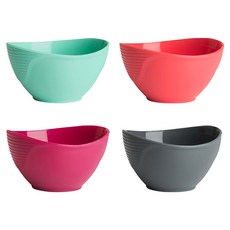 Trudeau 輕鬆倒調味碗, 紅 + 綠 +灰 + 紫, 4個