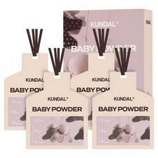 쿤달 차량용 퍼퓸드 샤쉐 7g x 4p, 1개, 베이비파우더