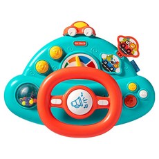 momsi 汽車方向盤遊戲推車玩具, 混合顏色, 1個