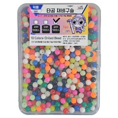 HIT PACE 打孔釣組珠 6mm 1000入套組, 混合色, 1套