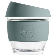 JOCO 啾口 玻璃咖啡杯 8oz, 1個, 藍色