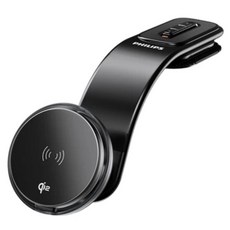 PHILIPS 飛利浦 Qi2車用磁吸無線快充支架 DLK2302QB, 黑色