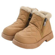 Rabbit Foot 菱格紋雙拉鍊刷毛內裡靴