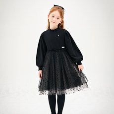 JELISPOON 閃亮亮愛心貂絨刷毛連身裙