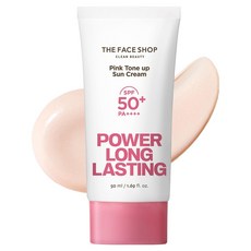 THE FACE SHOP 菲詩小舖 POWER 長效持妝粉紅提亮防曬霜 SPF50+ PA++++, 50ml, 1個